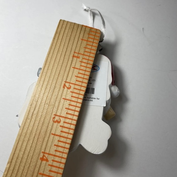 Christmas Tree Ornament Snowman Ceramic Couple Expecting Baby Defect - Picture 4 of 5